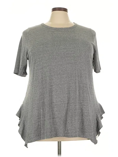 Pre-owned Lane Bryant Short Sleeve T-shirt In Gray