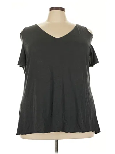 Pre-owned Lane Bryant Short Sleeve T-shirt In Gray