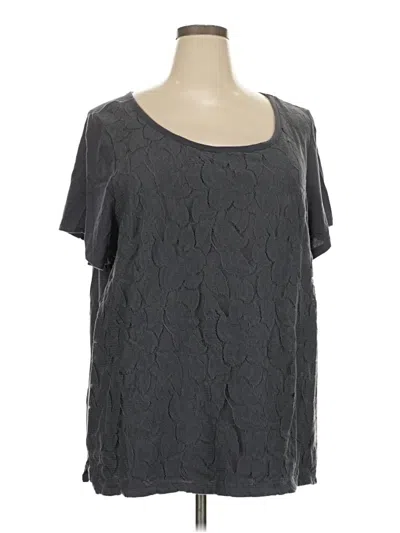 Pre-owned Lane Bryant Short Sleeve T-shirt In Gray
