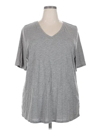 Pre-owned Lane Bryant Short Sleeve T-shirt In Gray