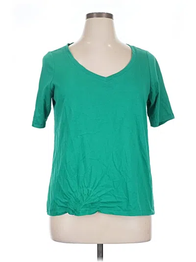Pre-owned Lane Bryant Short Sleeve T-shirt In Green