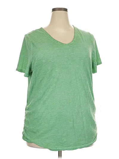 Pre-owned Lane Bryant Short Sleeve T-shirt In Green