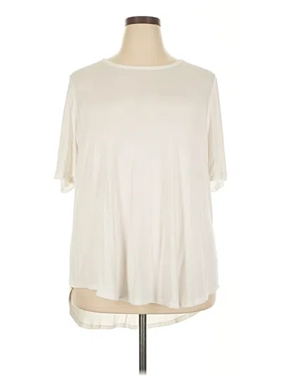 Pre-owned Lane Bryant Short Sleeve T-shirt In Ivory