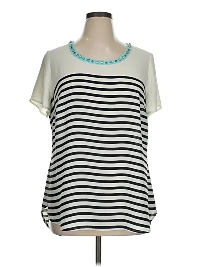 Pre-owned Lane Bryant Short Sleeve T-shirt In Ivory