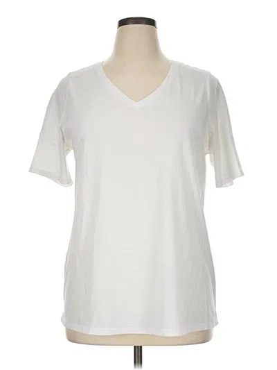 Pre-owned Lane Bryant Short Sleeve T-shirt In Ivory