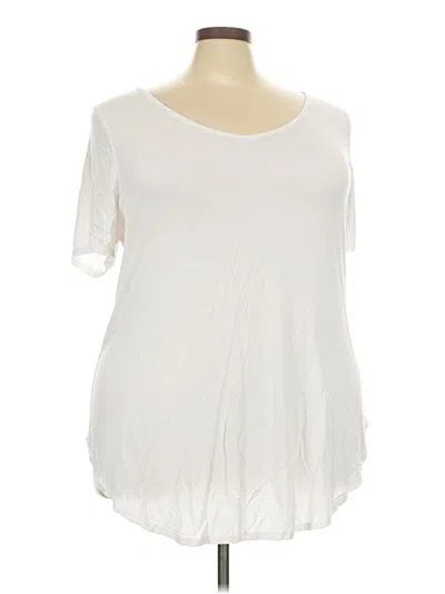 Pre-owned Lane Bryant Short Sleeve T-shirt In Ivory