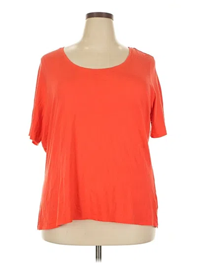 Pre-owned Lane Bryant Short Sleeve T-shirt In Orange