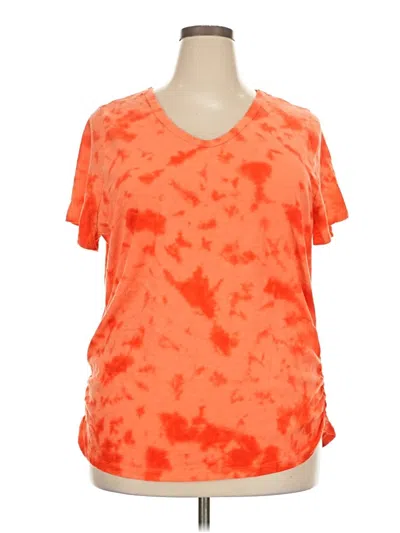 Pre-owned Lane Bryant Short Sleeve T-shirt In Orange