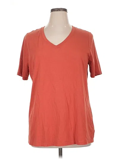 Pre-owned Lane Bryant Short Sleeve T-shirt In Orange