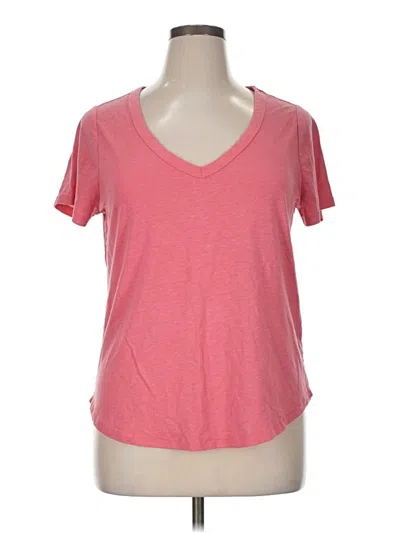 Pre-owned Lane Bryant Short Sleeve T-shirt In Pink
