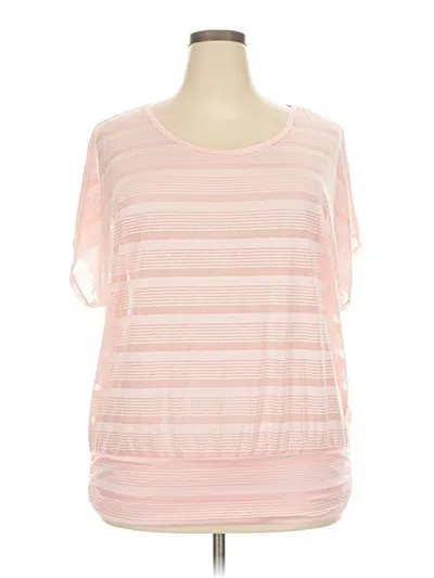 Pre-owned Lane Bryant Short Sleeve T-shirt In Pink