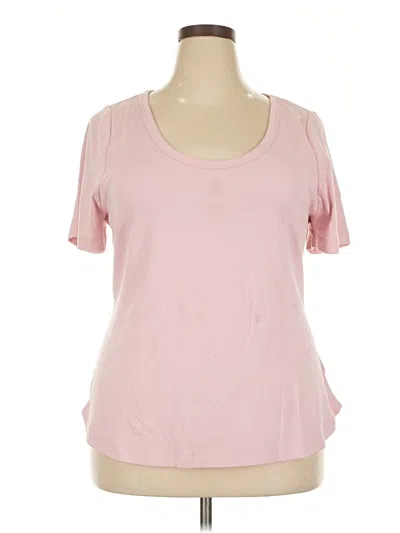 Pre-owned Lane Bryant Short Sleeve T-shirt In Pink