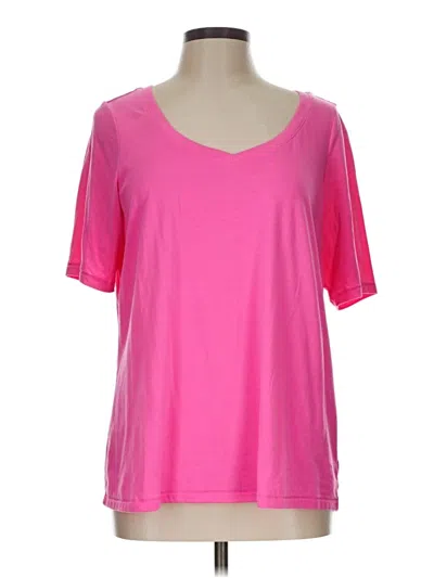Pre-owned Lane Bryant Short Sleeve T-shirt In Pink