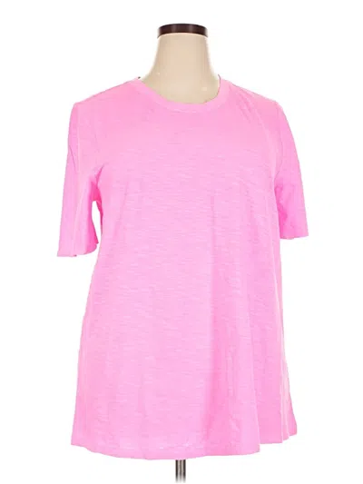 Pre-owned Lane Bryant Short Sleeve T-shirt In Pink