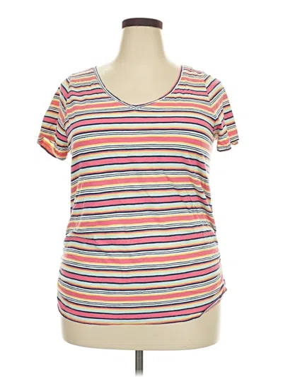 Pre-owned Lane Bryant Short Sleeve T-shirt In Pink