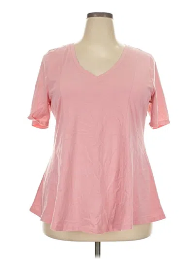 Pre-owned Lane Bryant Short Sleeve T-shirt In Pink