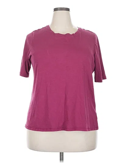 Pre-owned Lane Bryant Short Sleeve T-shirt In Purple