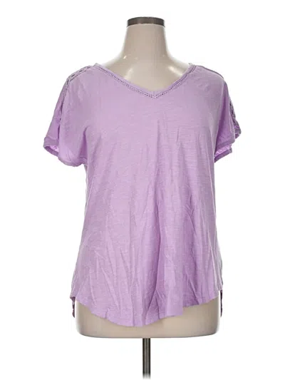 Pre-owned Lane Bryant Short Sleeve T-shirt In Purple