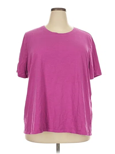 Pre-owned Lane Bryant Short Sleeve T-shirt In Purple