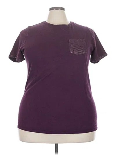 Pre-owned Lane Bryant Short Sleeve T-shirt In Purple