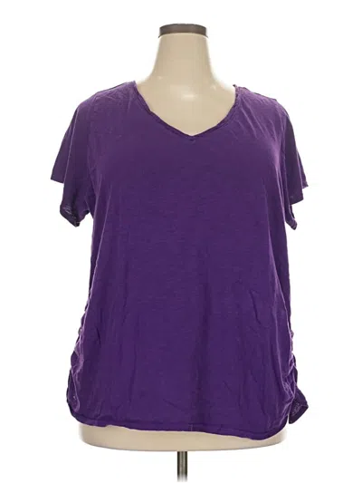 Pre-owned Lane Bryant Short Sleeve T-shirt In Purple