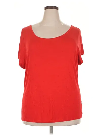 Pre-owned Lane Bryant Short Sleeve T-shirt In Red