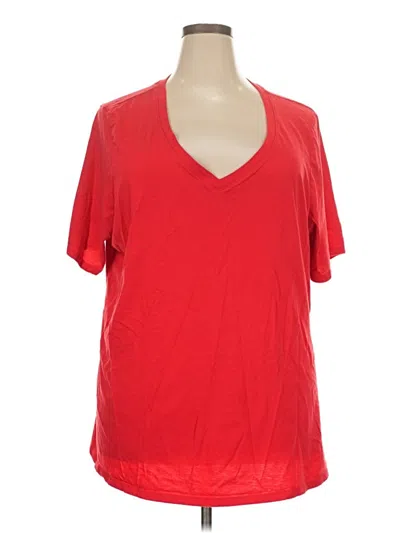 Pre-owned Lane Bryant Short Sleeve T-shirt In Red