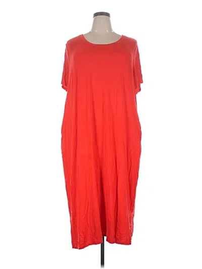Pre-owned Lane Bryant Short Sleeve T-shirt In Red