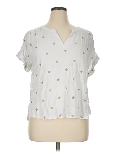 Pre-owned Lane Bryant Short Sleeve T-shirt In Silver