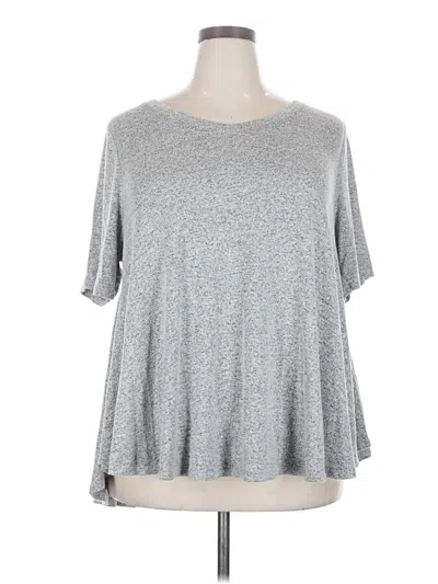 Pre-owned Lane Bryant Short Sleeve T-shirt In Silver