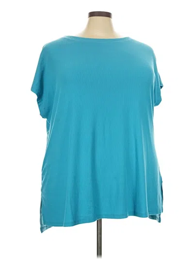 Pre-owned Lane Bryant Short Sleeve T-shirt In Teal