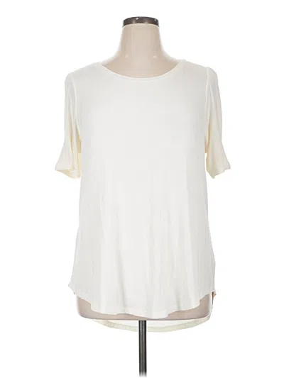 Pre-owned Lane Bryant Short Sleeve T-shirt In White