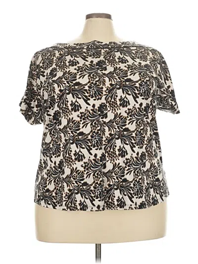 Pre-owned Lane Bryant Short Sleeve T-shirt In White