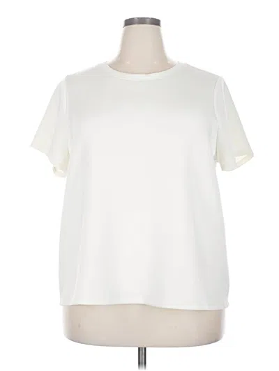 Pre-owned Lane Bryant Short Sleeve T-shirt In White