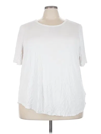 Pre-owned Lane Bryant Short Sleeve T-shirt In White