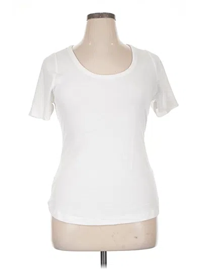 Pre-owned Lane Bryant Short Sleeve T-shirt In White