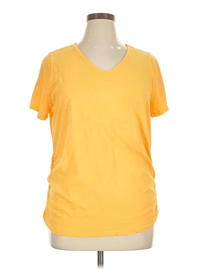 Pre-owned Lane Bryant Short Sleeve T-shirt In Yellow