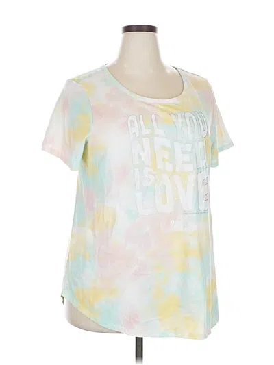 Pre-owned Lane Bryant Short Sleeve T-shirt In Yellow