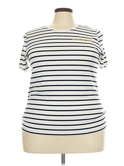 Pre-owned Lane Bryant Short Sleeve Turtleneck In White