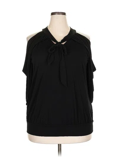 Pre-owned Lane Bryant Sleeveless Blouse In Black