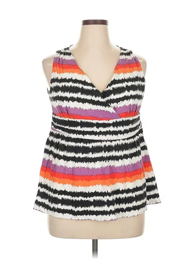 Pre-owned Lane Bryant Sleeveless Blouse In Black