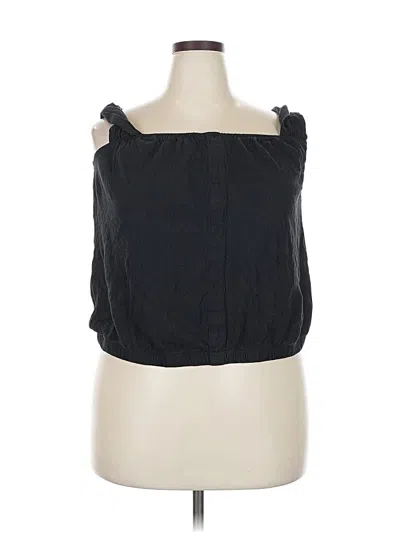 Pre-owned Lane Bryant Sleeveless Blouse In Black