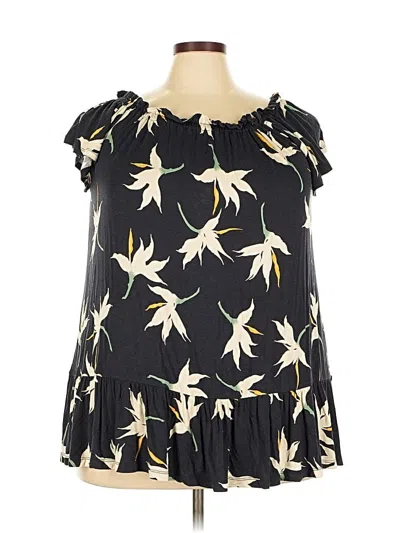 Pre-owned Lane Bryant Sleeveless Blouse In Black