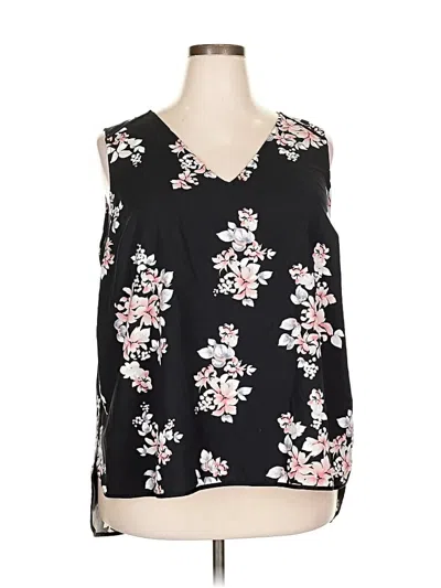 Pre-owned Lane Bryant Sleeveless Blouse In Black