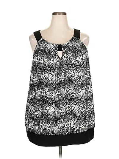 Pre-owned Lane Bryant Sleeveless Blouse In Black