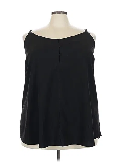 Pre-owned Lane Bryant Sleeveless Blouse In Black