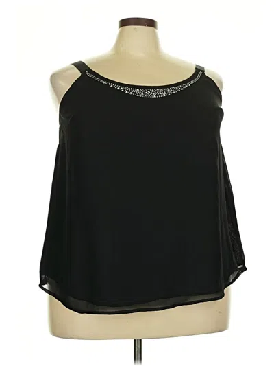 Pre-owned Lane Bryant Sleeveless Blouse In Black