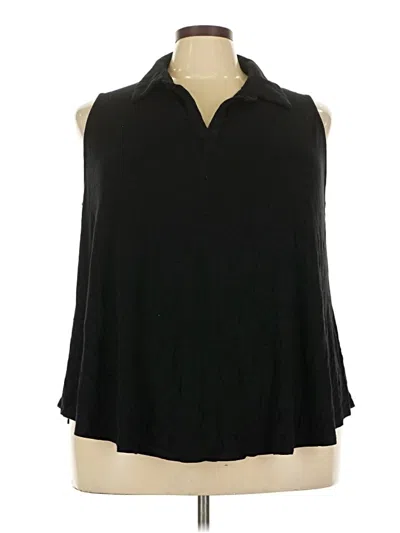 Pre-owned Lane Bryant Sleeveless Blouse In Black
