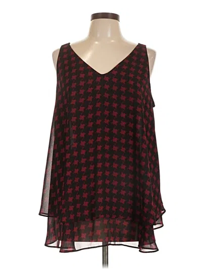 Pre-owned Lane Bryant Sleeveless Blouse In Black