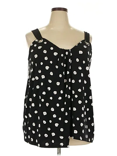 Pre-owned Lane Bryant Sleeveless Blouse In Black
